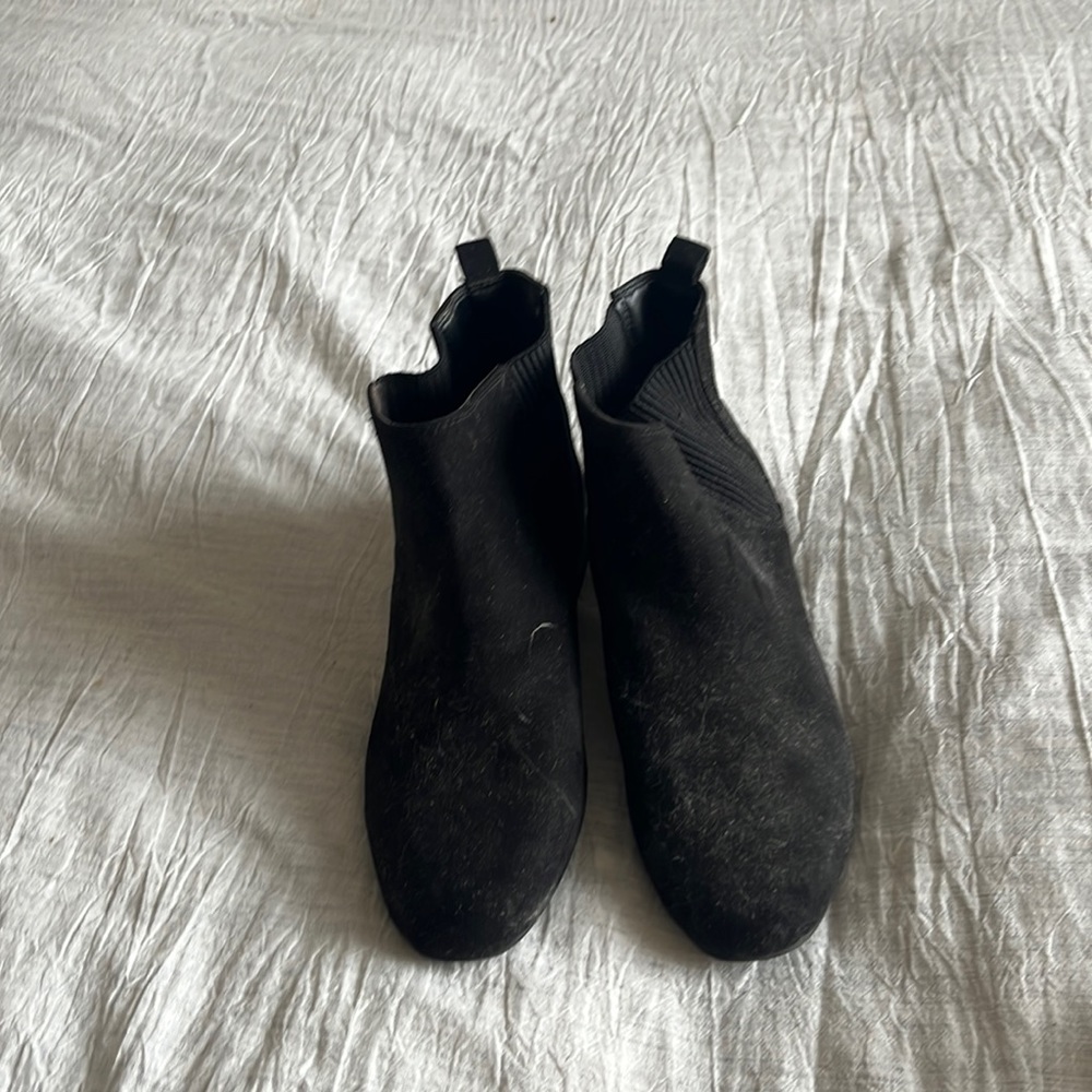One inch faux suede booties